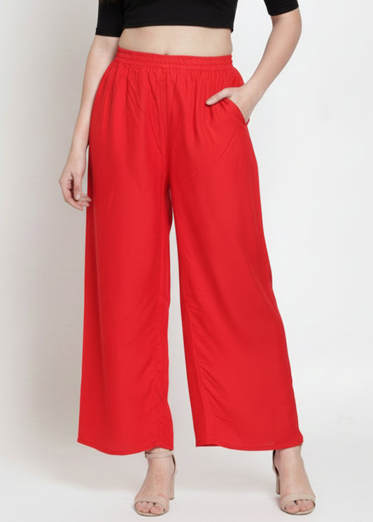 Stylish Women's Palazzo - Red