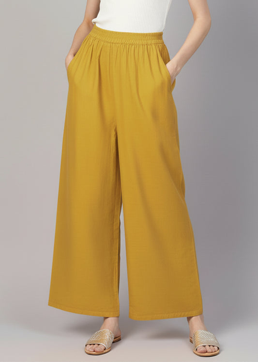 Stylish Women's Palazzo - Mustard