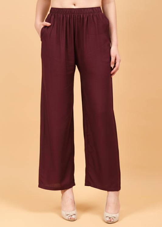 Stylish Women's Palazzo - Wine