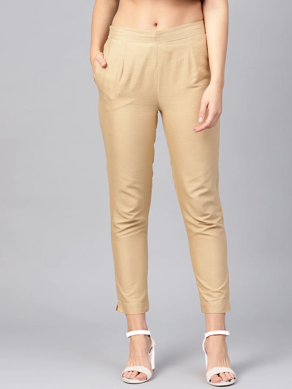 Stylish Cotton Kurti Pant - Golden