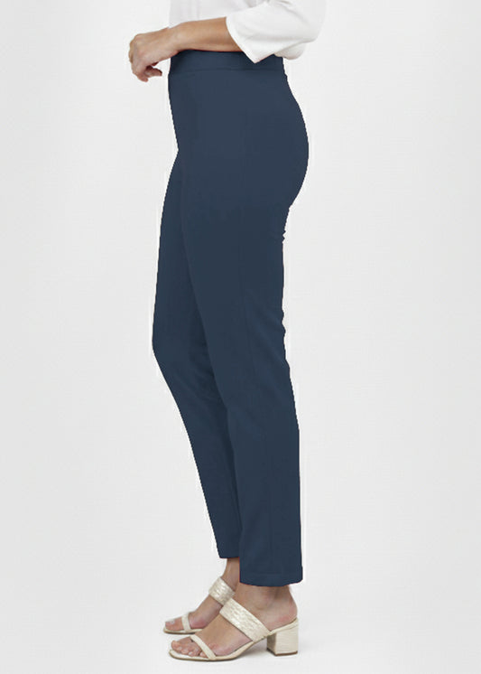 Super Soft Cotton Straight Pants - Navy Blue