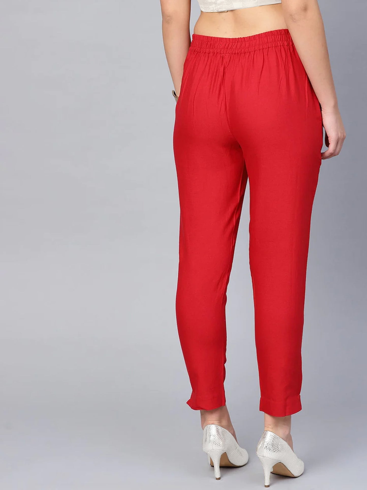 Stylish Cotton Kurti Pant - Red