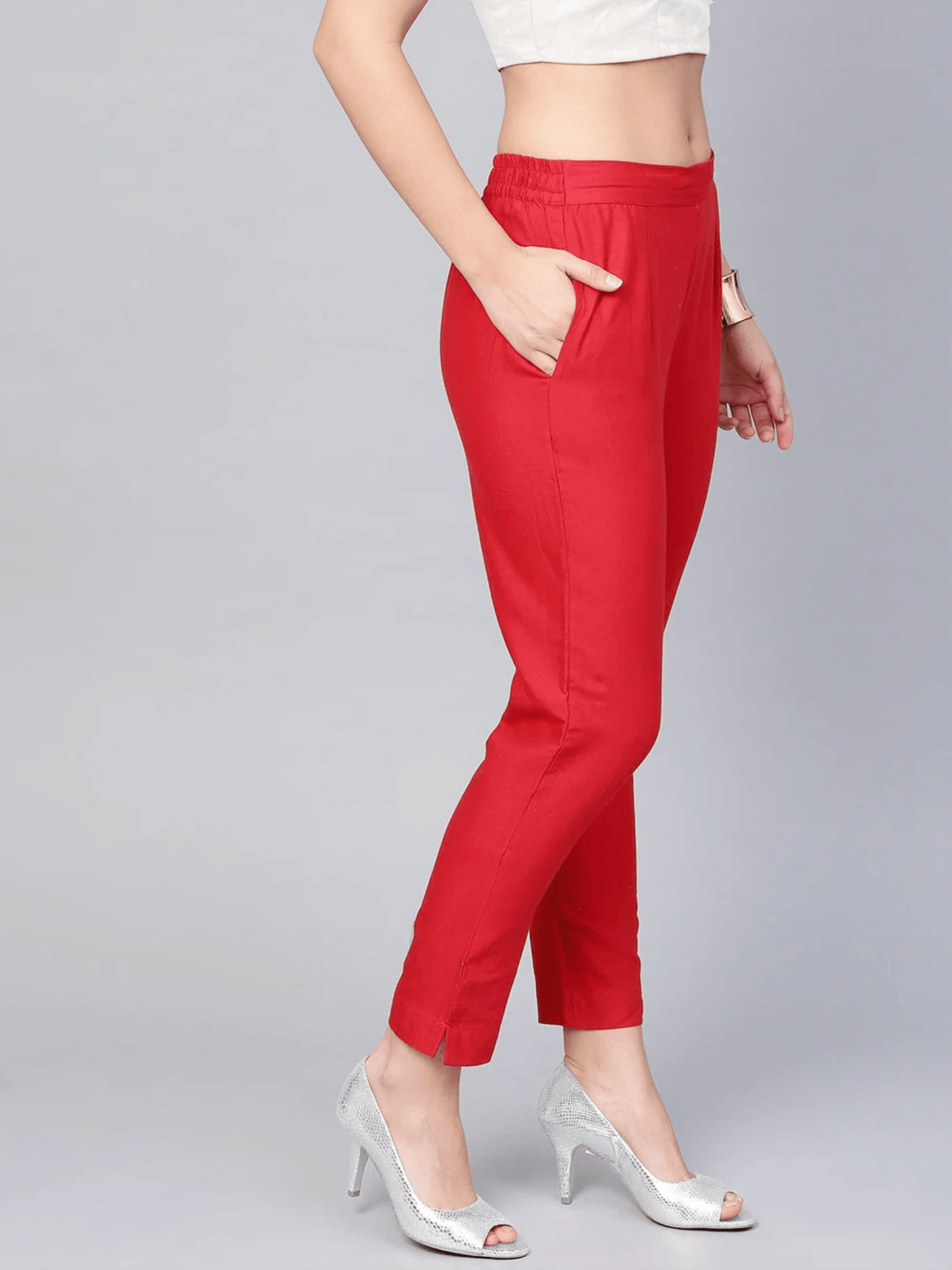 Stylish Cotton Kurti Pant - Red
