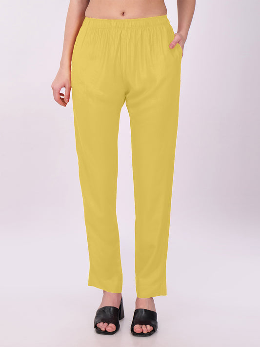 Stylish Women's Rayon Kurti Pants - Beige