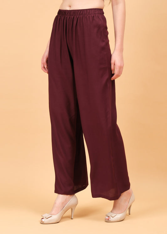 Stylish Women's Palazzo - Wine