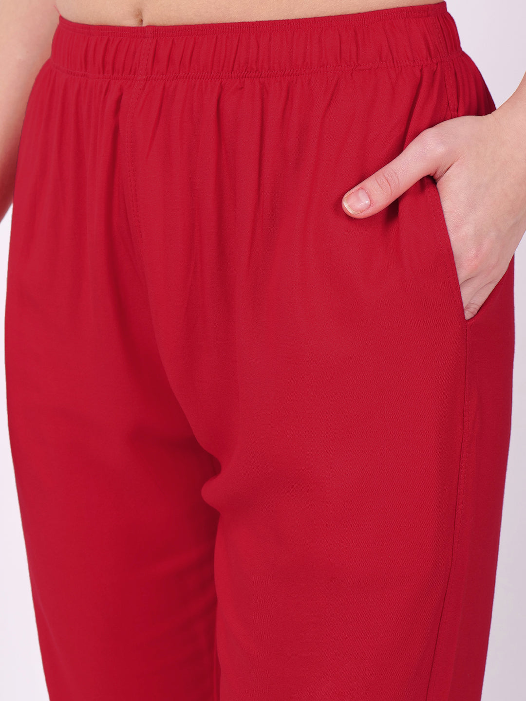 Stylish Women's Rayon Kurti Pants - Maroon