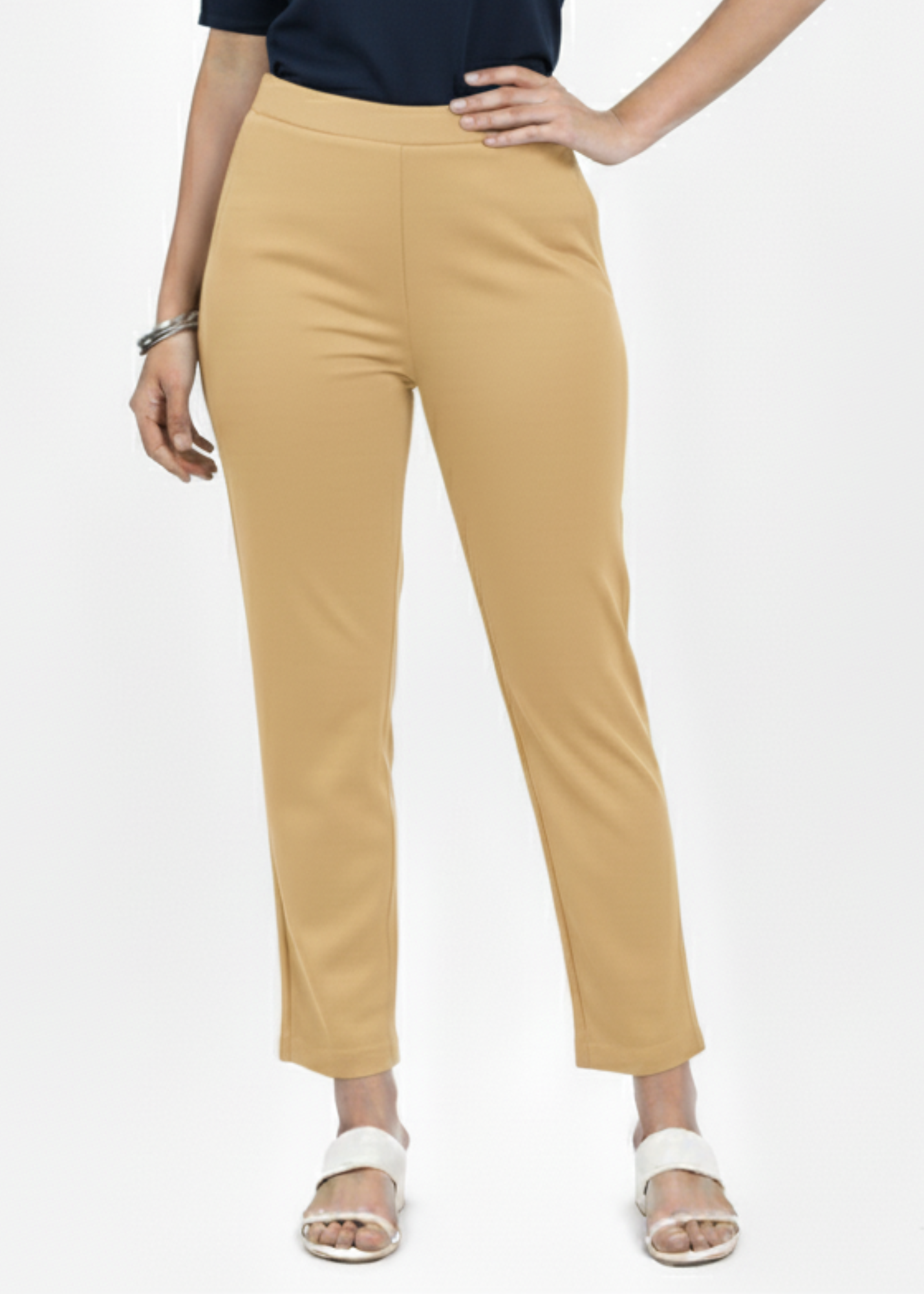 Super Soft Cotton Straight Pants - Golden