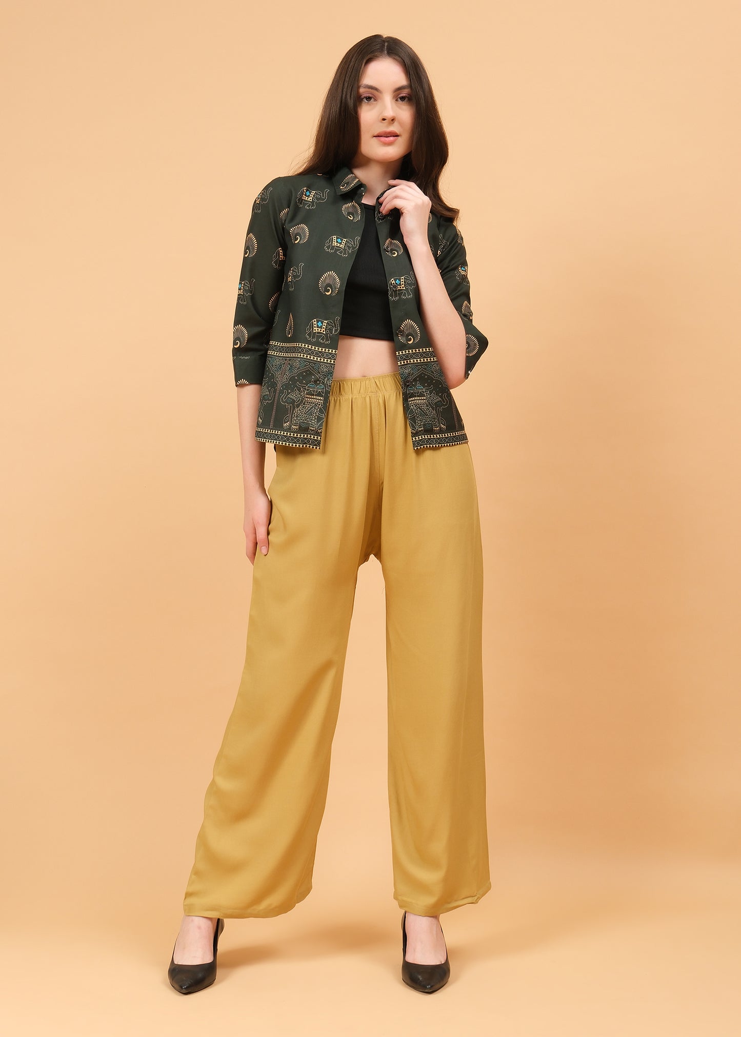 Stylish Women's Palazzo - Golden
