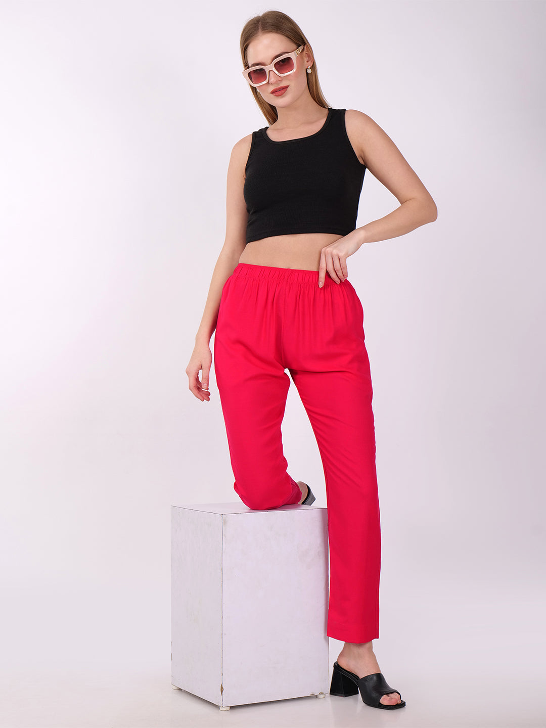 Stylish Women's Super Soft Pants - Magenta