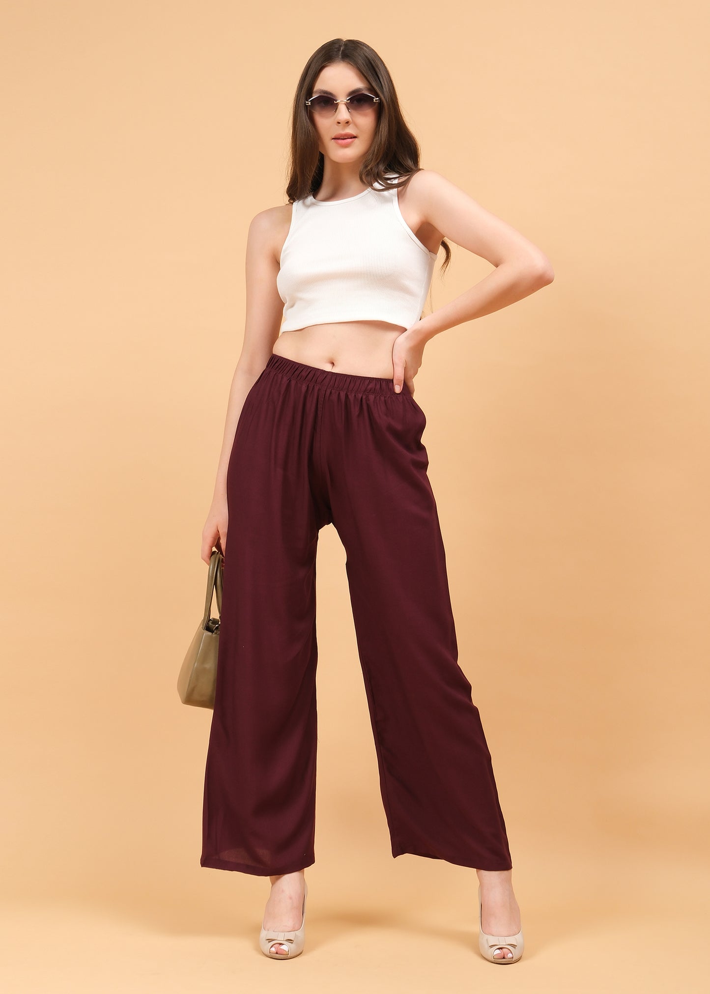 Stylish Women's Palazzo - Wine