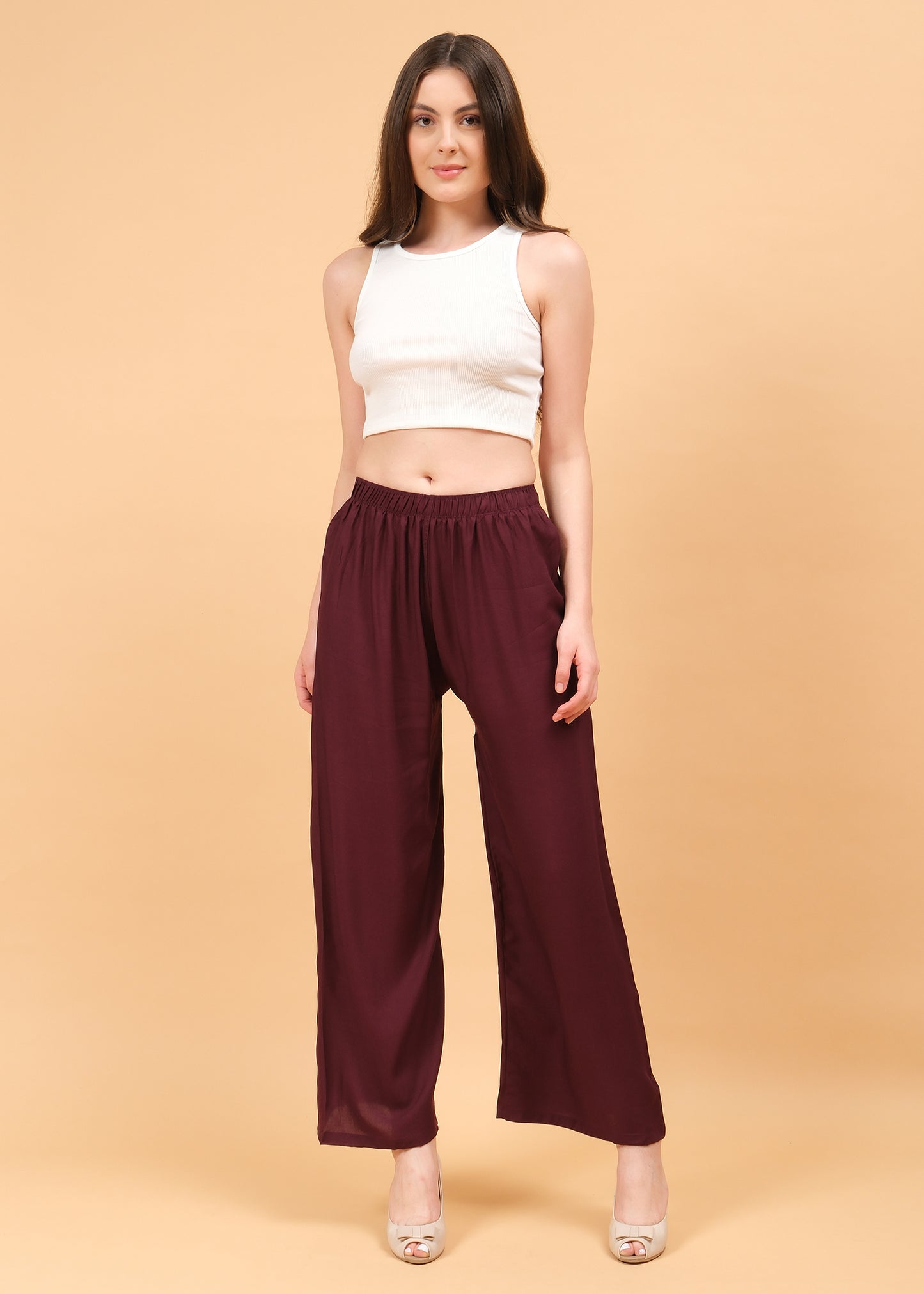 Stylish Women's Palazzo - Wine
