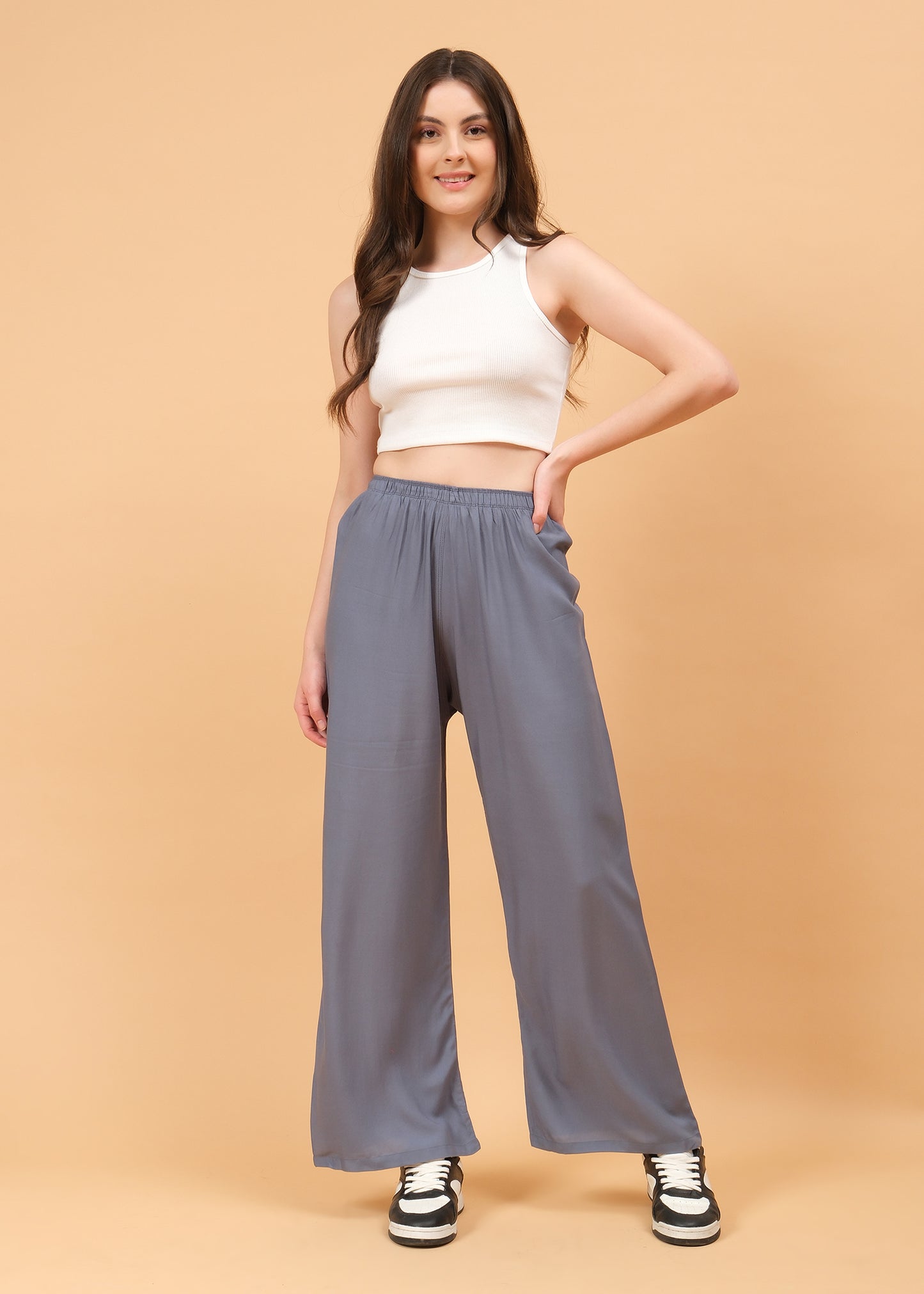 Stylish Women's Palazzo - Grey
