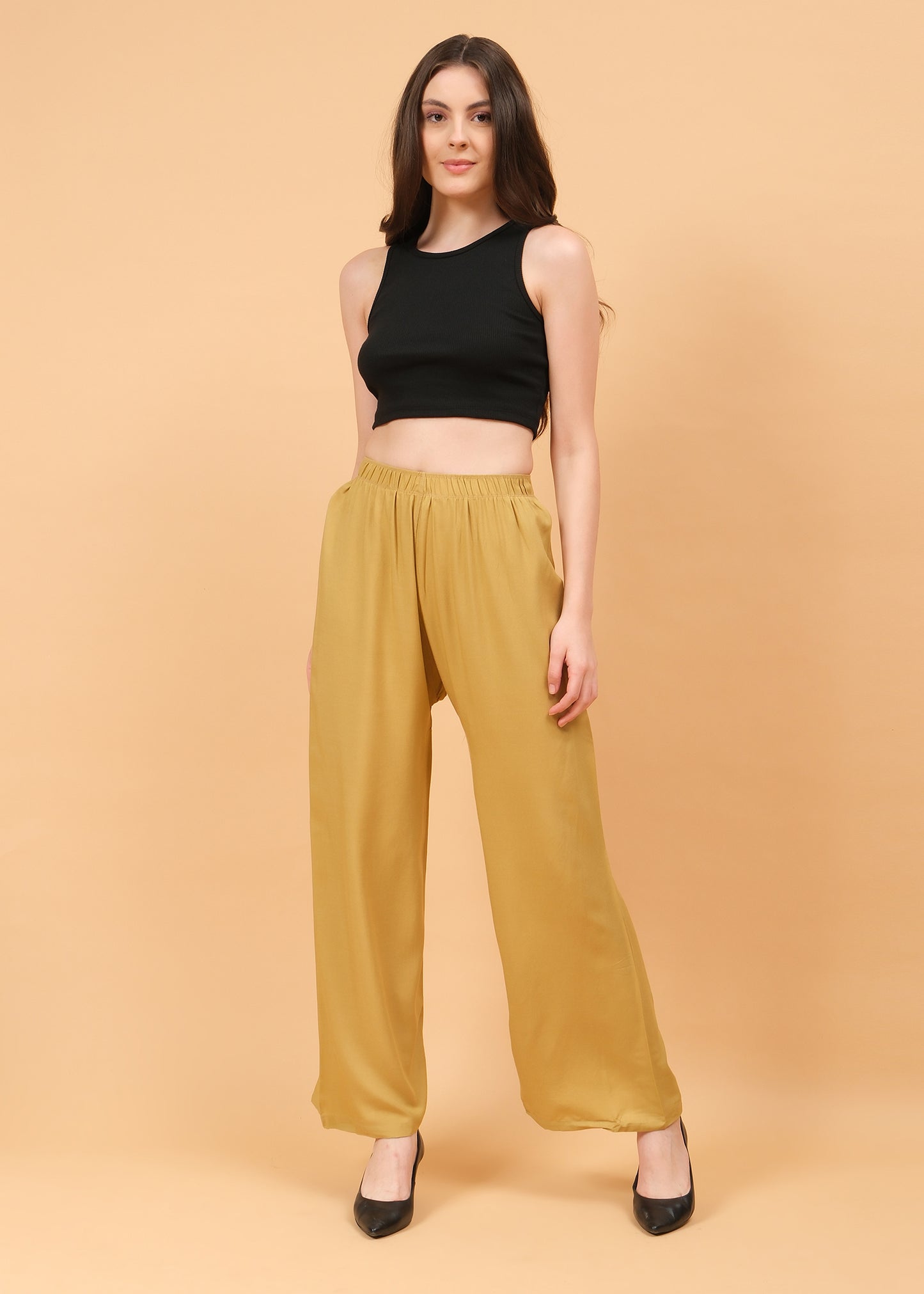 Stylish Women's Palazzo - Golden