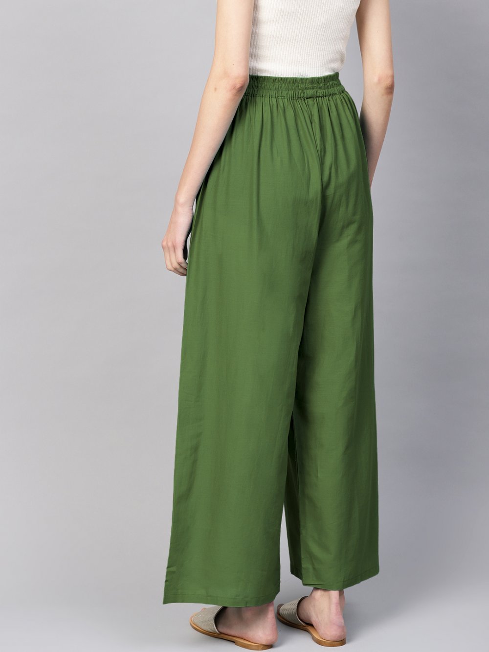 Stylish Women's Palazzo - Olive Green