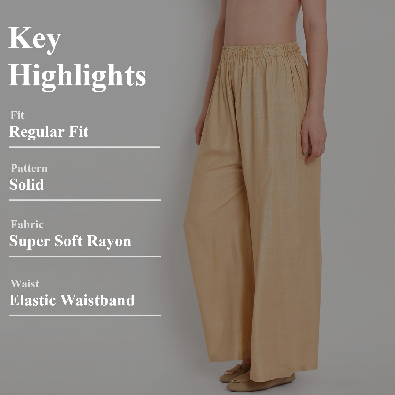 Stylish Women's Palazzo - Golden