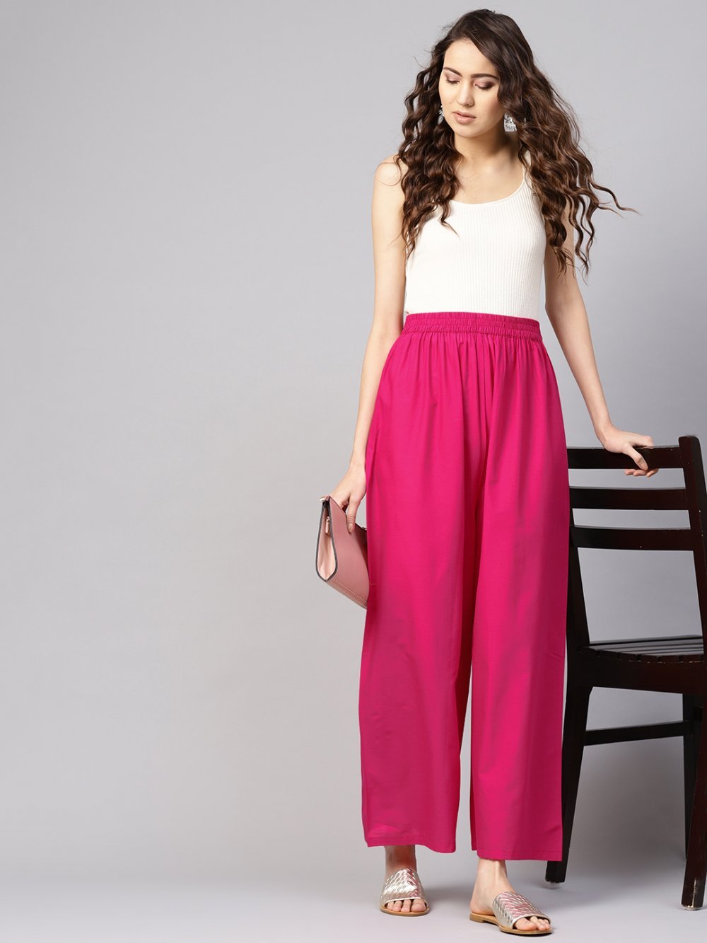 Stylish Women's Palazzo - Magenta
