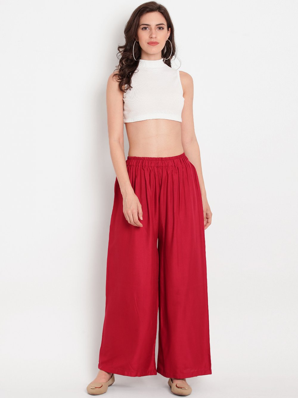 Stylish Women's Palazzo - Maroon