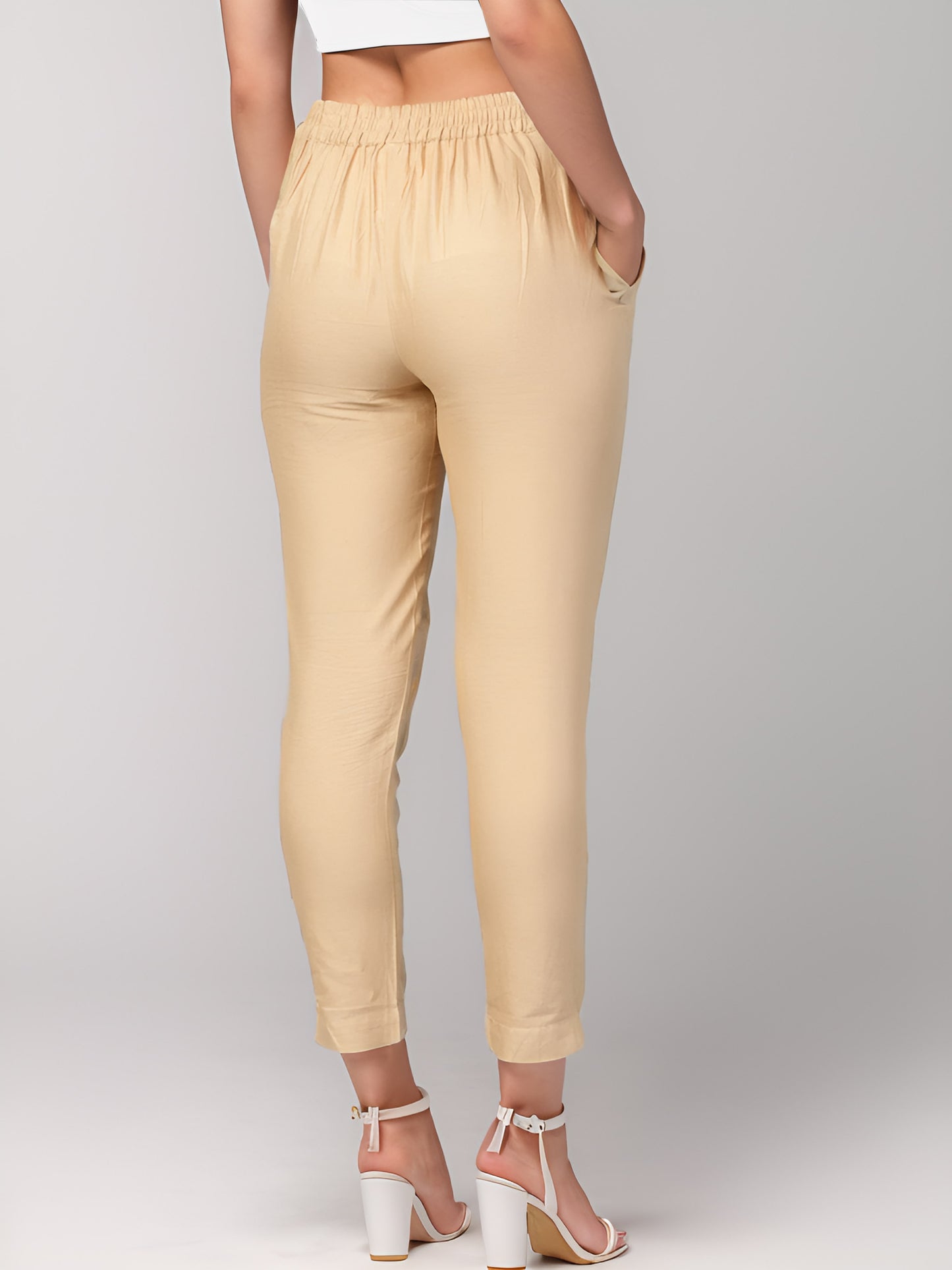 Stylish Cotton Kurti Pant - Golden