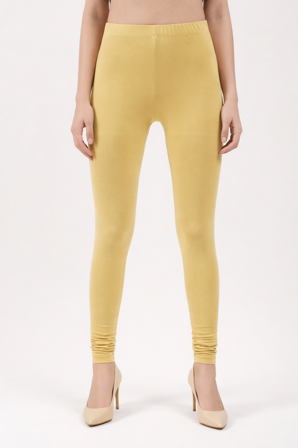 Women Churidar Leggings - Beige