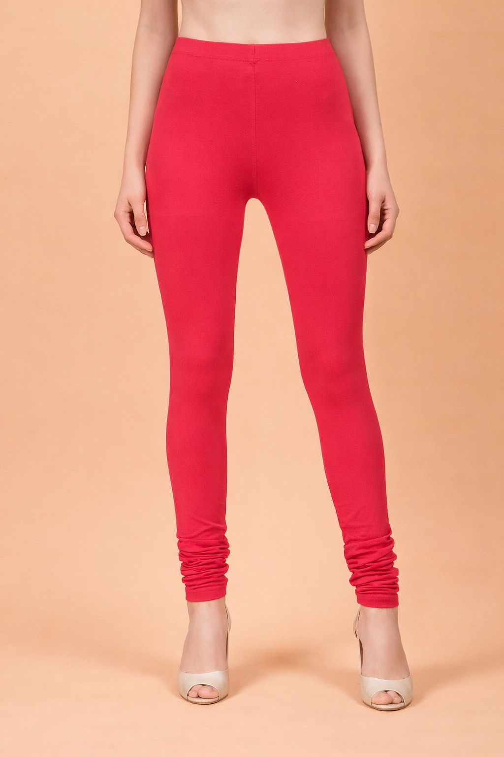 Women Churidar Leggings - Red