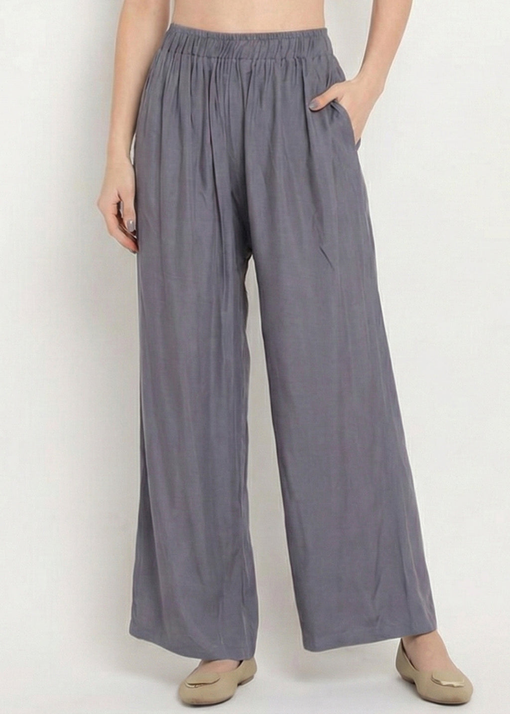 Stylish Women's Palazzo - Grey