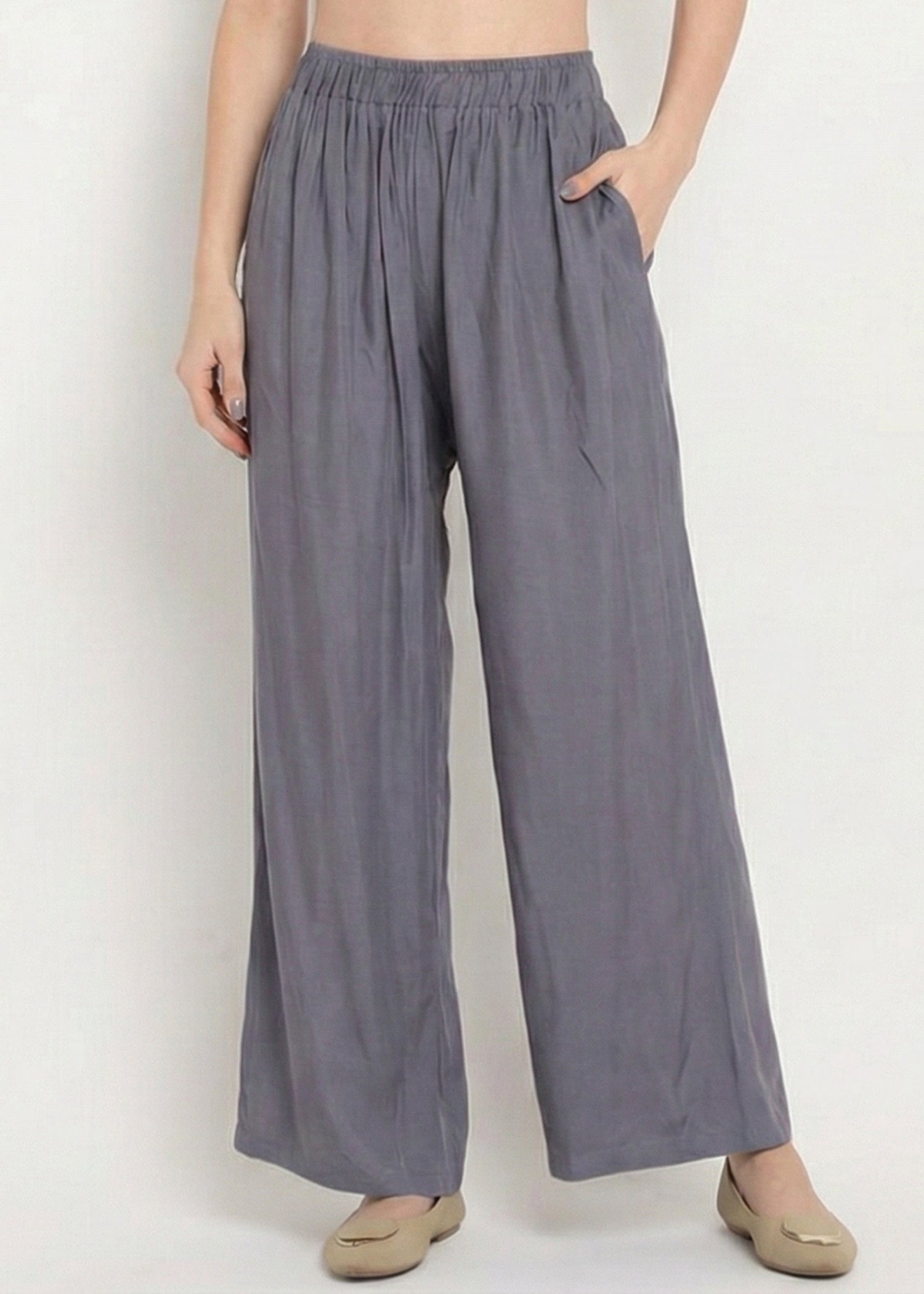 Stylish Women's Palazzo - Grey