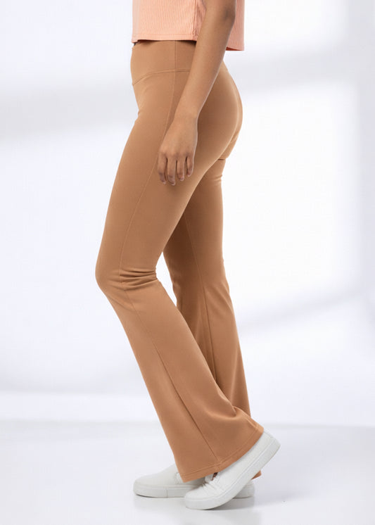 Super Soft Cotton Flared Pants - Golden