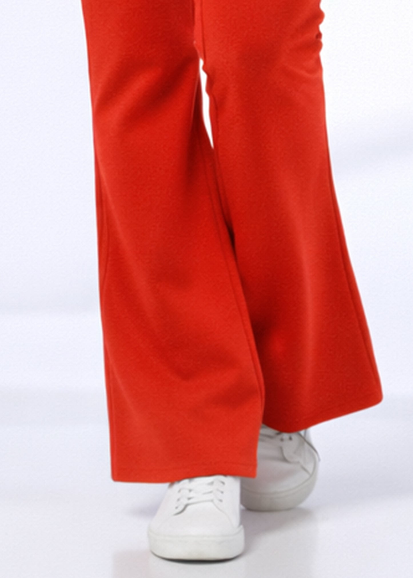 Super Soft Cotton Flared Pants - Red