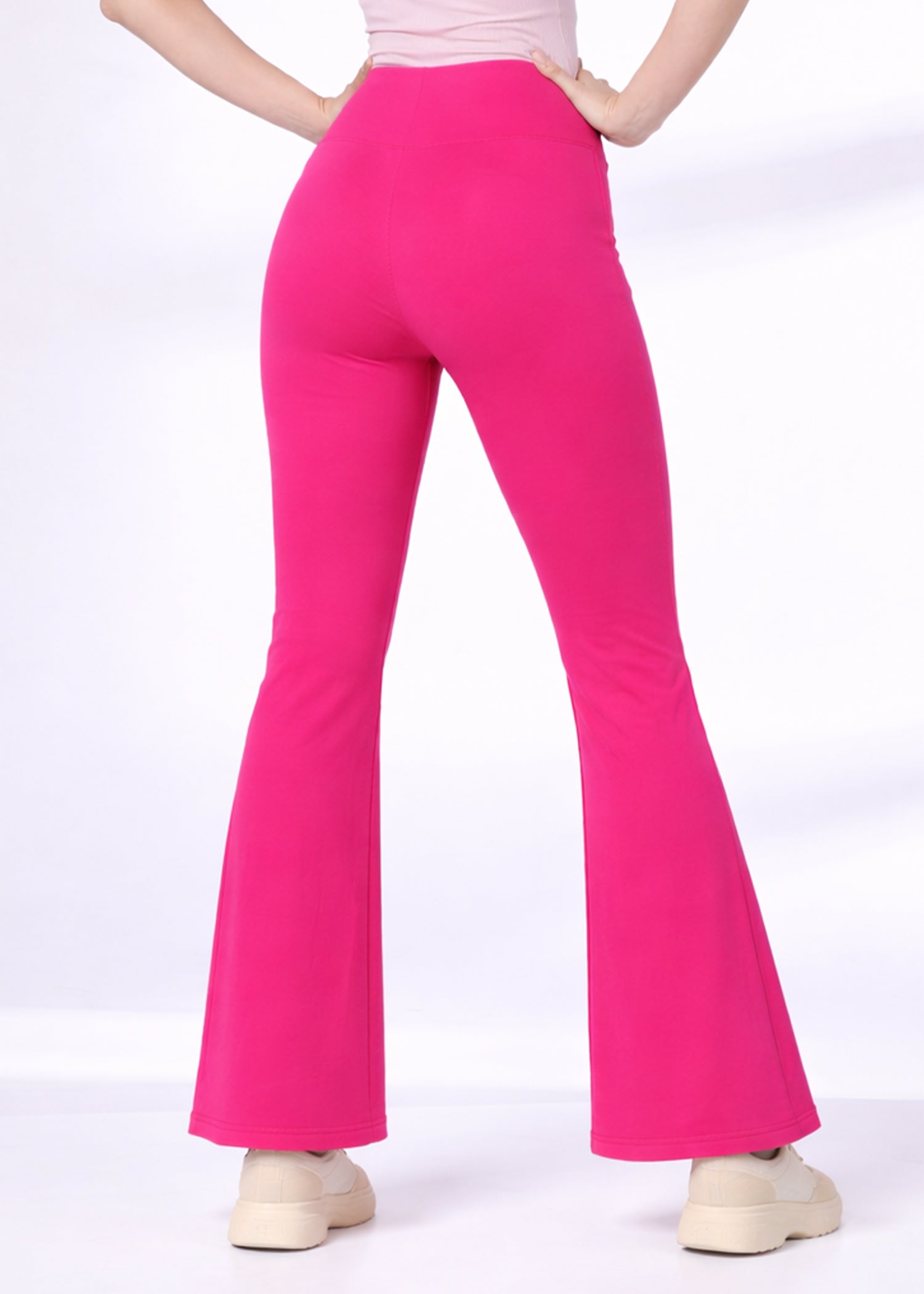 Super Soft Cotton Flared Pants - Magenta