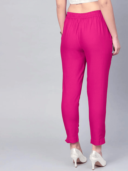 Stylish Cotton Kurti Pant - Magenta
