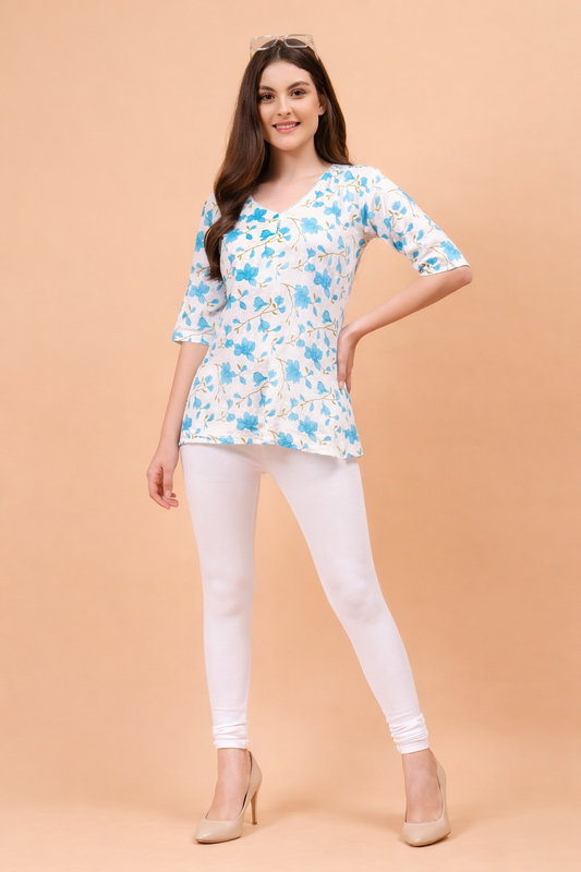 Women Churidar Leggings - White