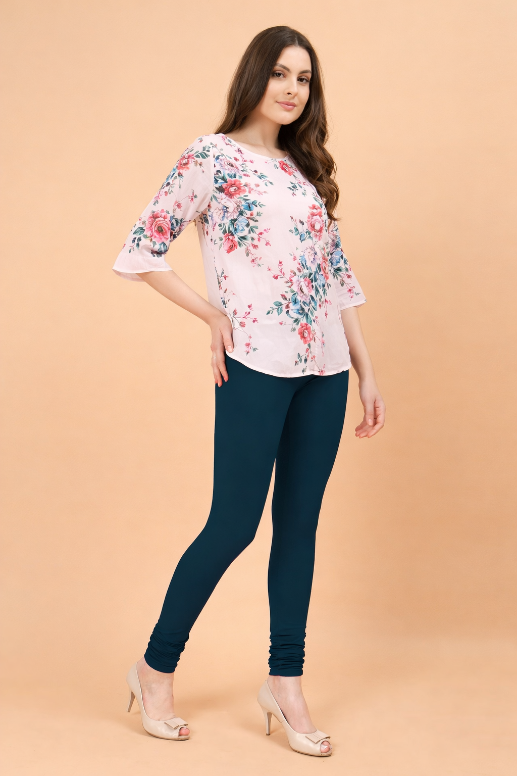 Women Churidar Leggings - Navy Blue