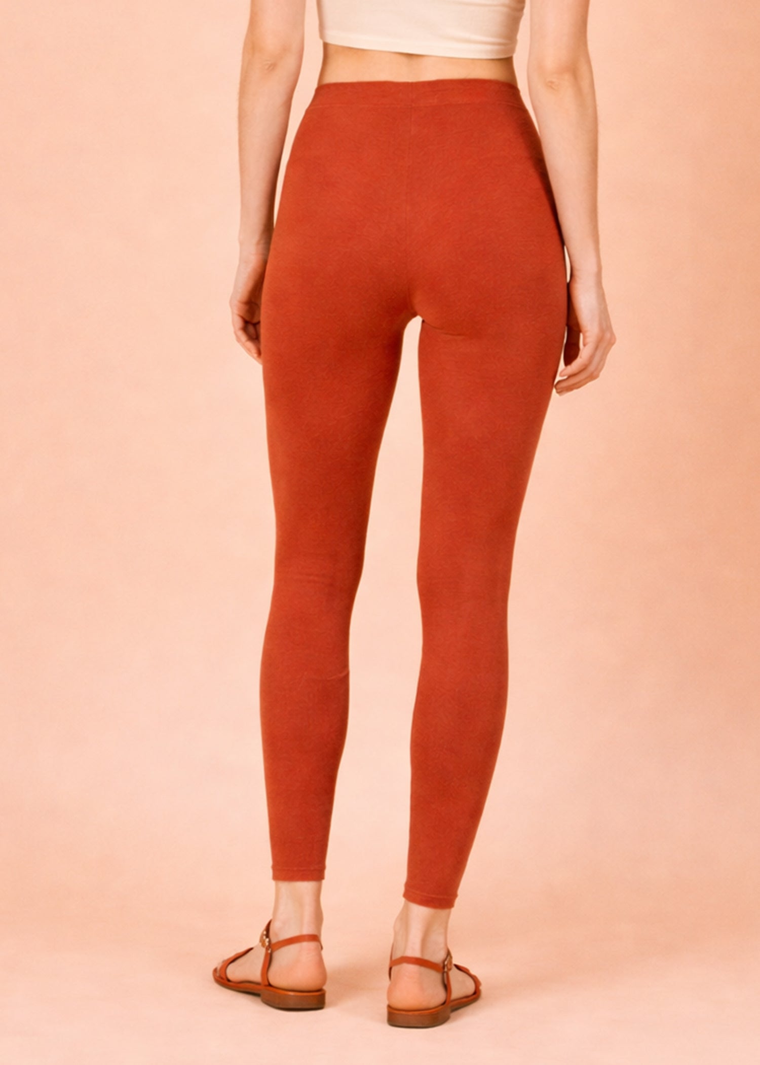 Women Ankle Length Leggings - Rust