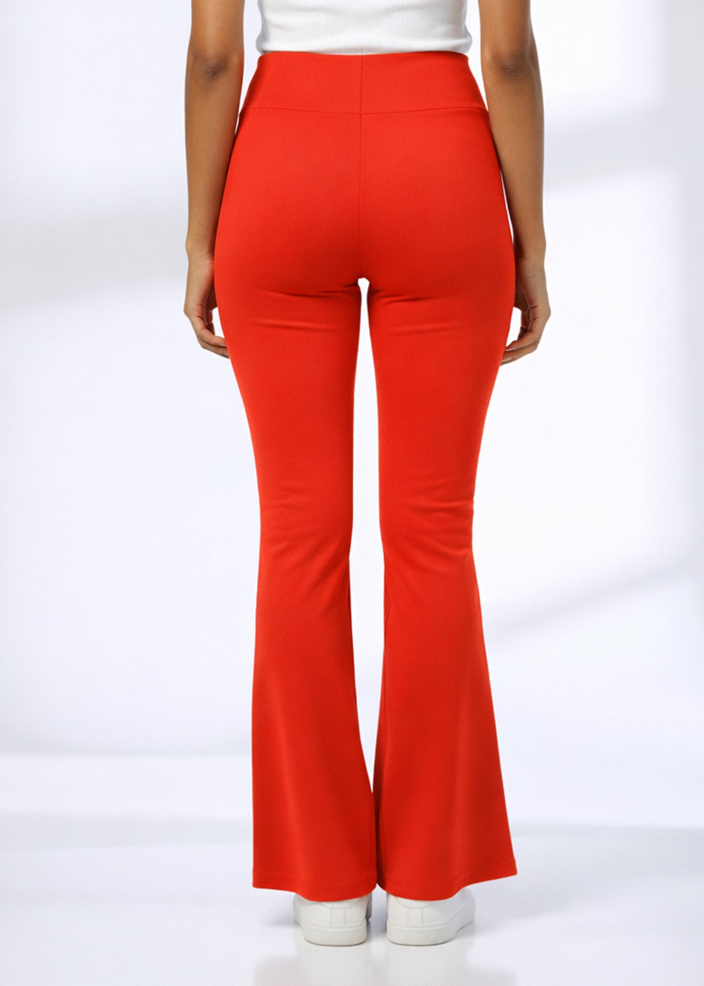 Super Soft Cotton Flared Pants - Red