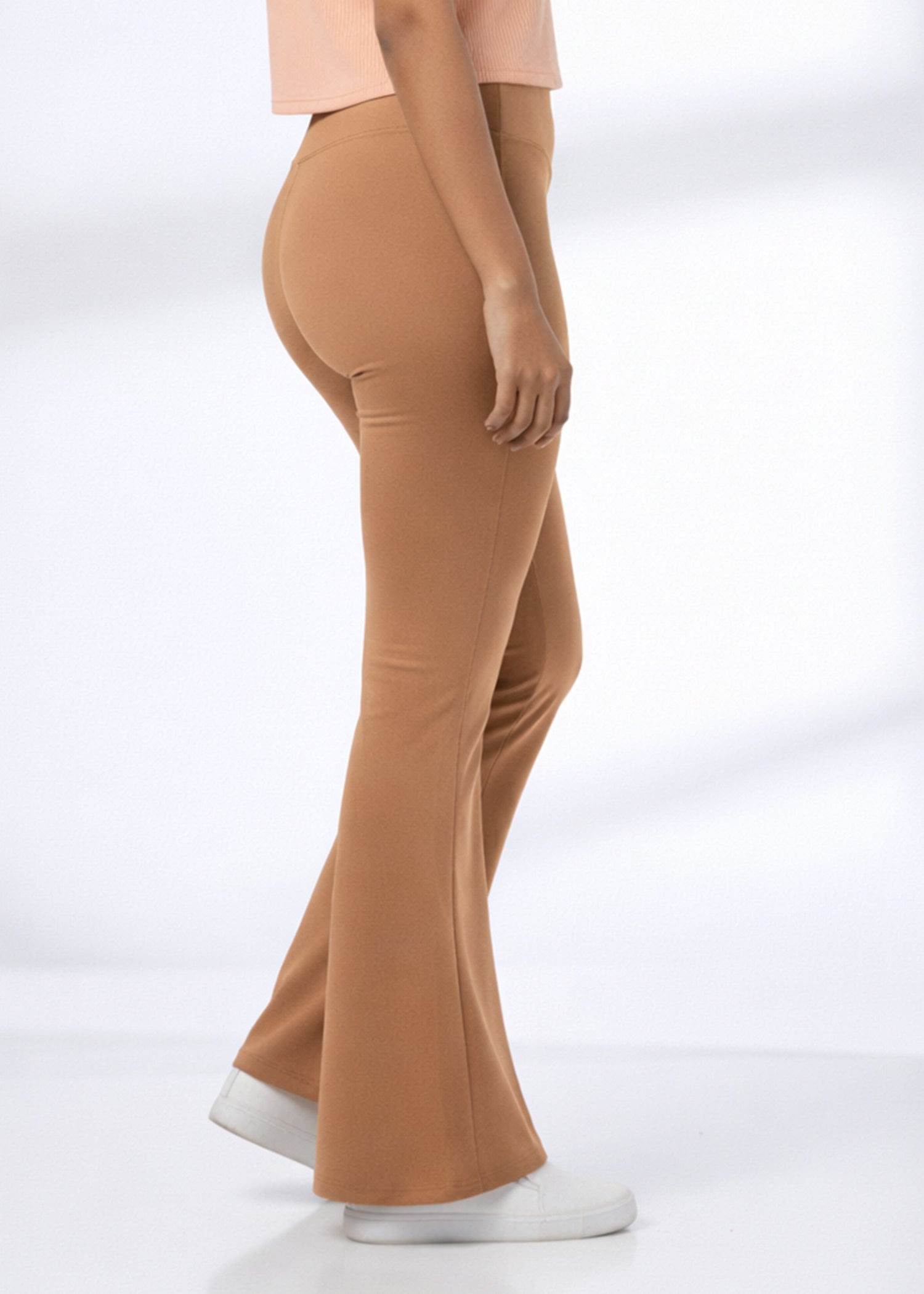 Super Soft Cotton Flared Pants - Golden