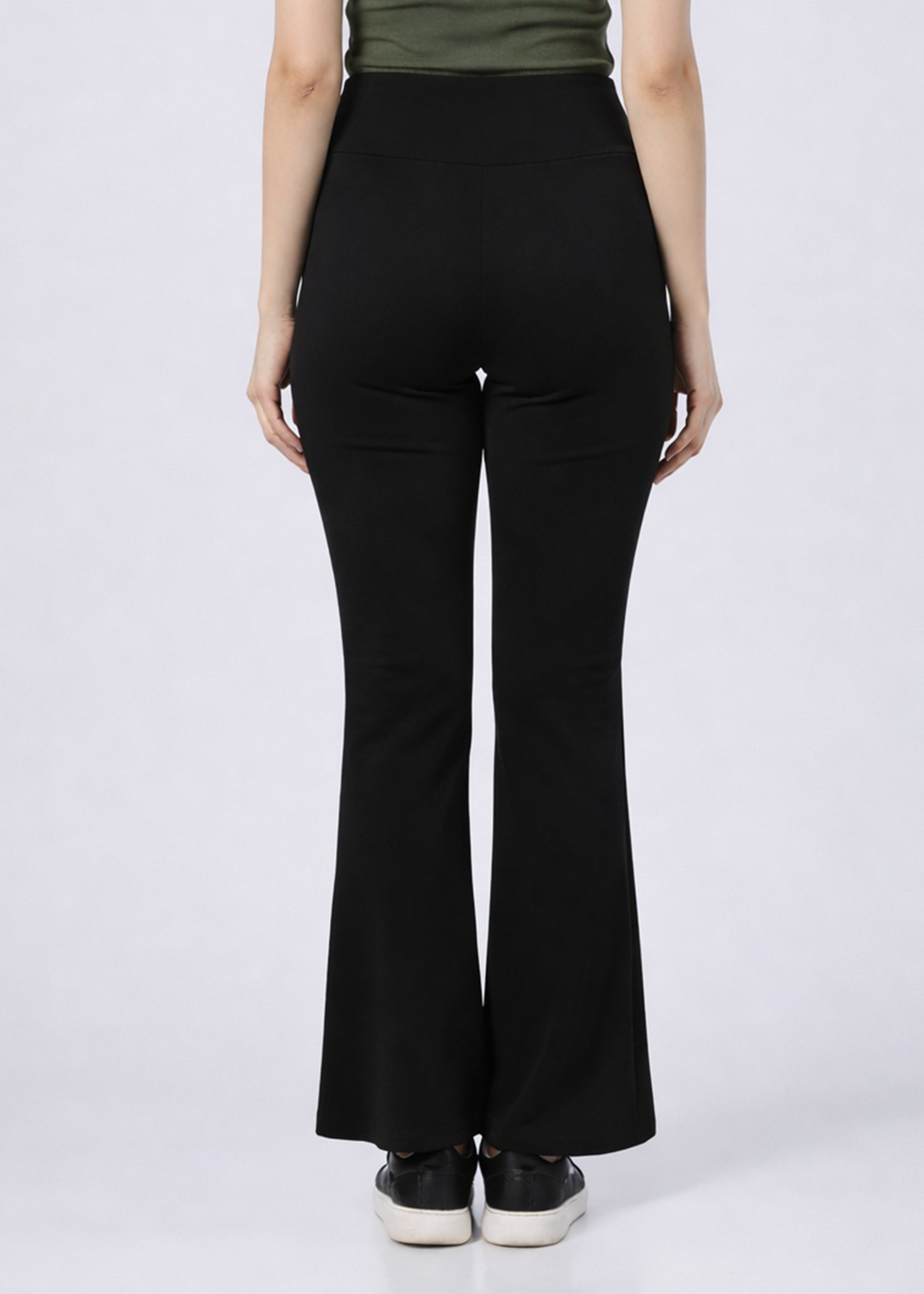 Super Soft Cotton Flared Pants - Black