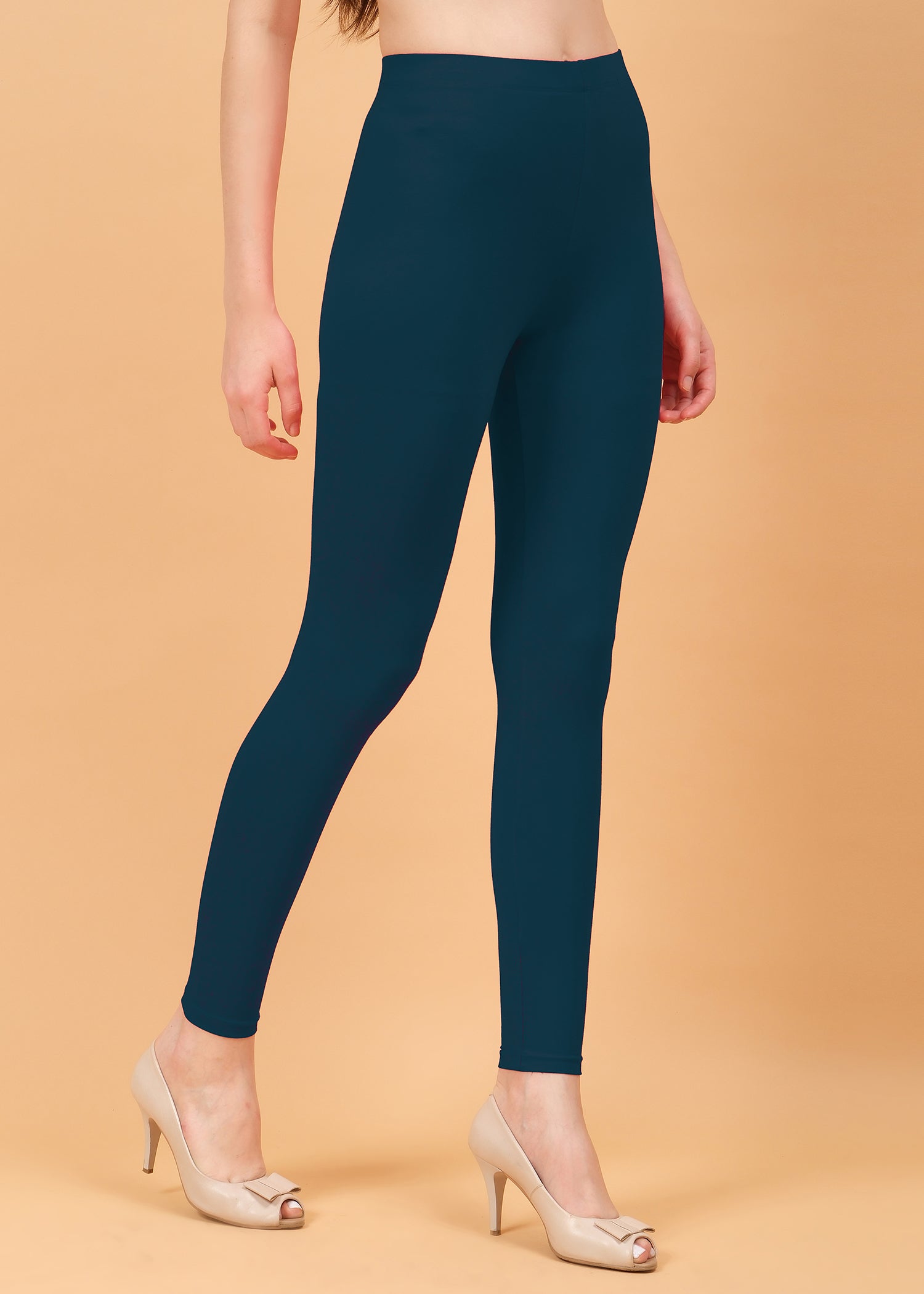 Women Ankle Length Leggings - Navy Blue