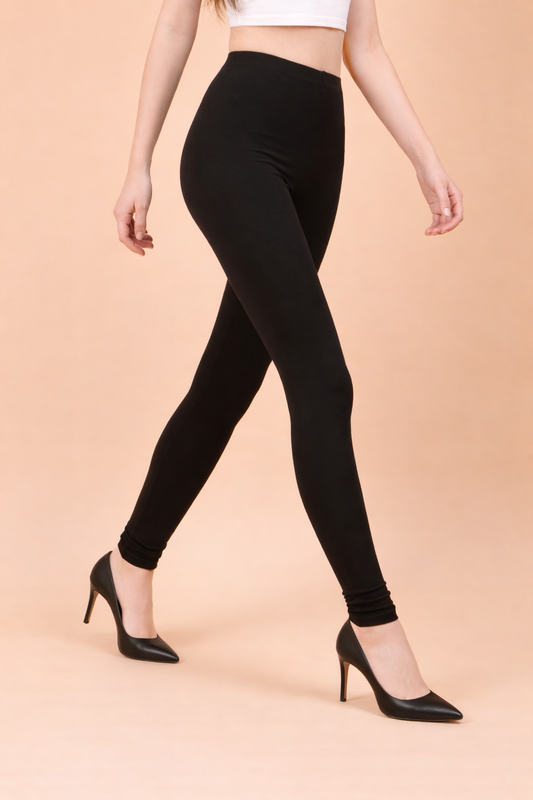 Women Churidar Leggings - Black