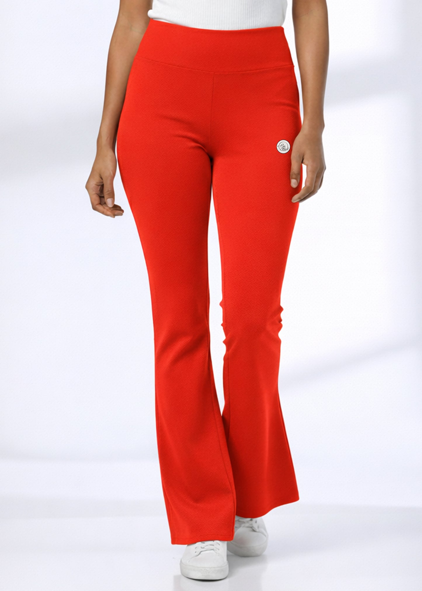 Super Soft Cotton Flared Pants - Red