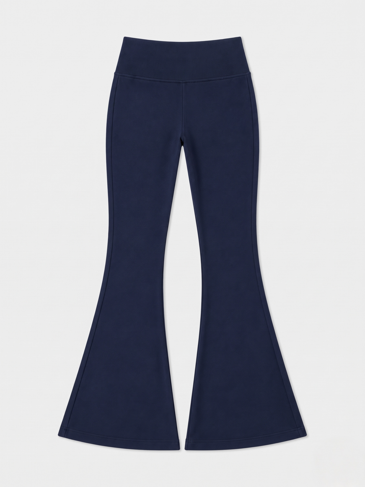 Super Soft Cotton Flared Pants - Navy Blue