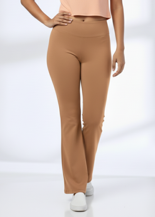 Super Soft Cotton Flared Pants - Golden