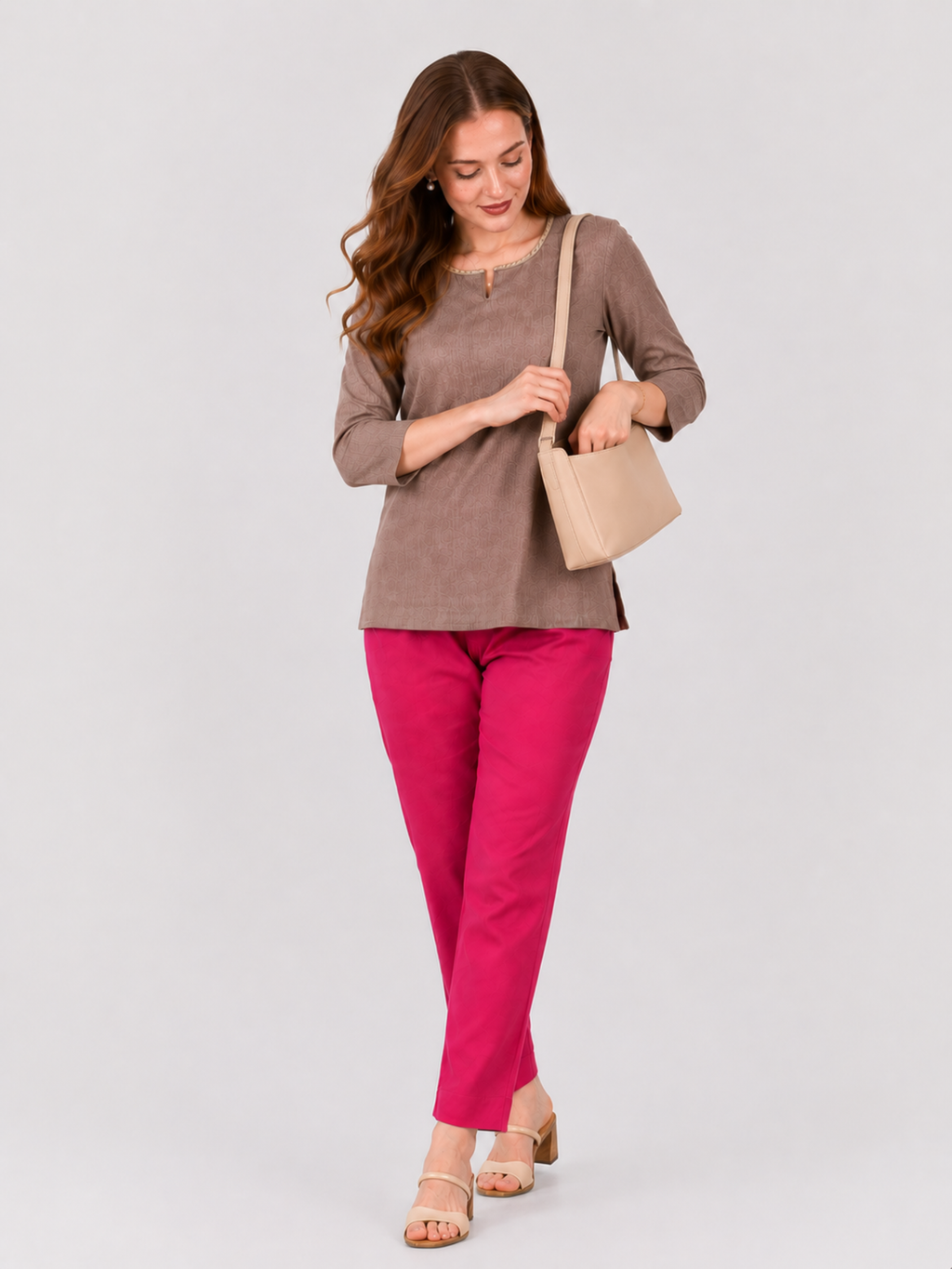 Stylish Women's Rayon Kurti Pants - Magenta