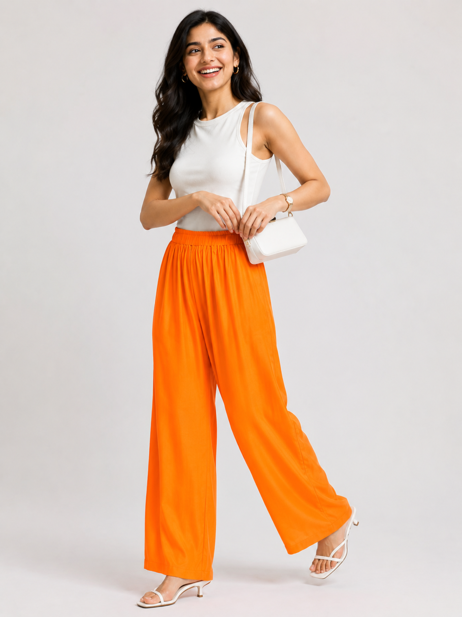 Stylish Women's Palazzo - Orange