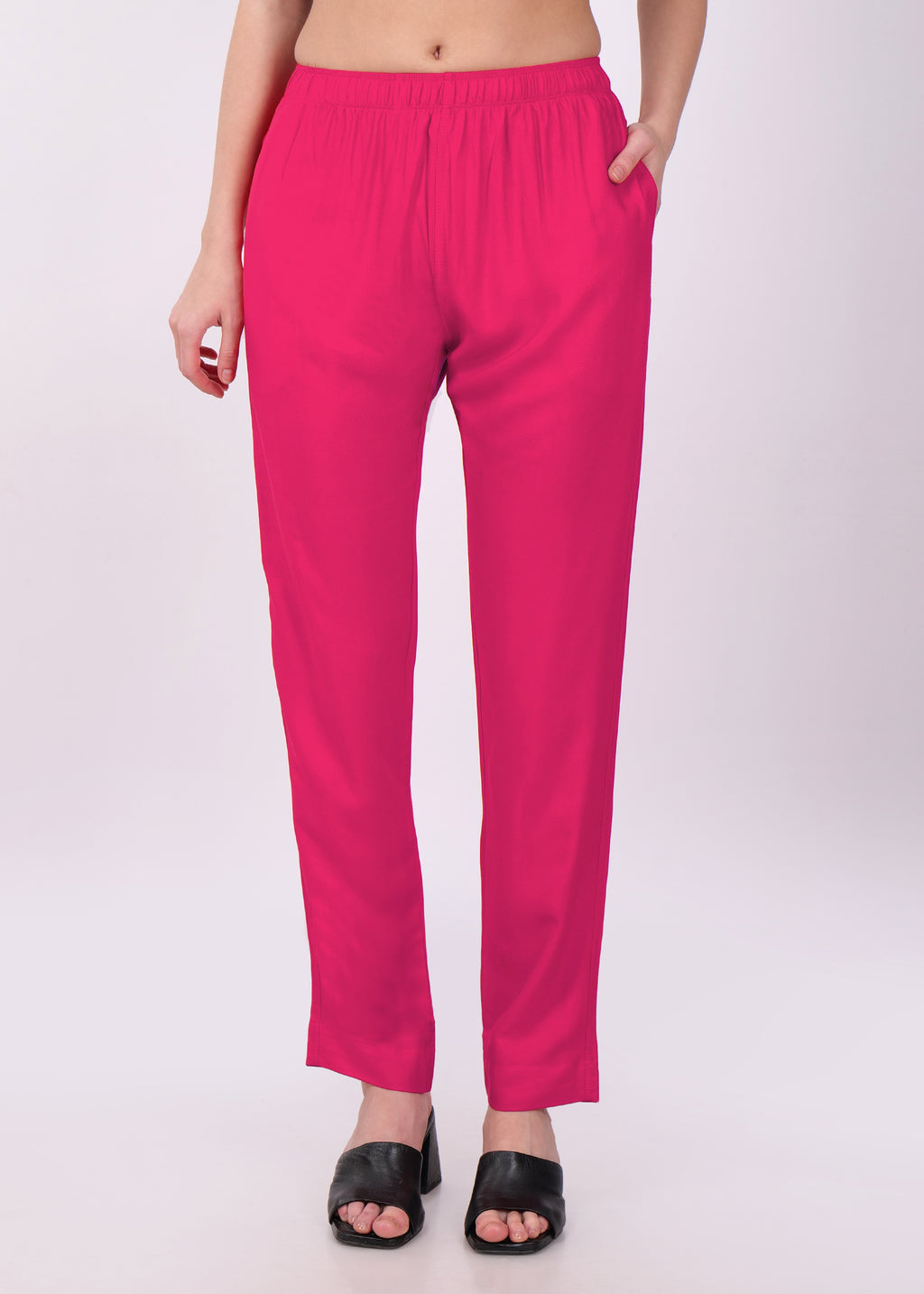 Stylish Women's Rayon Kurti Pants - Magenta
