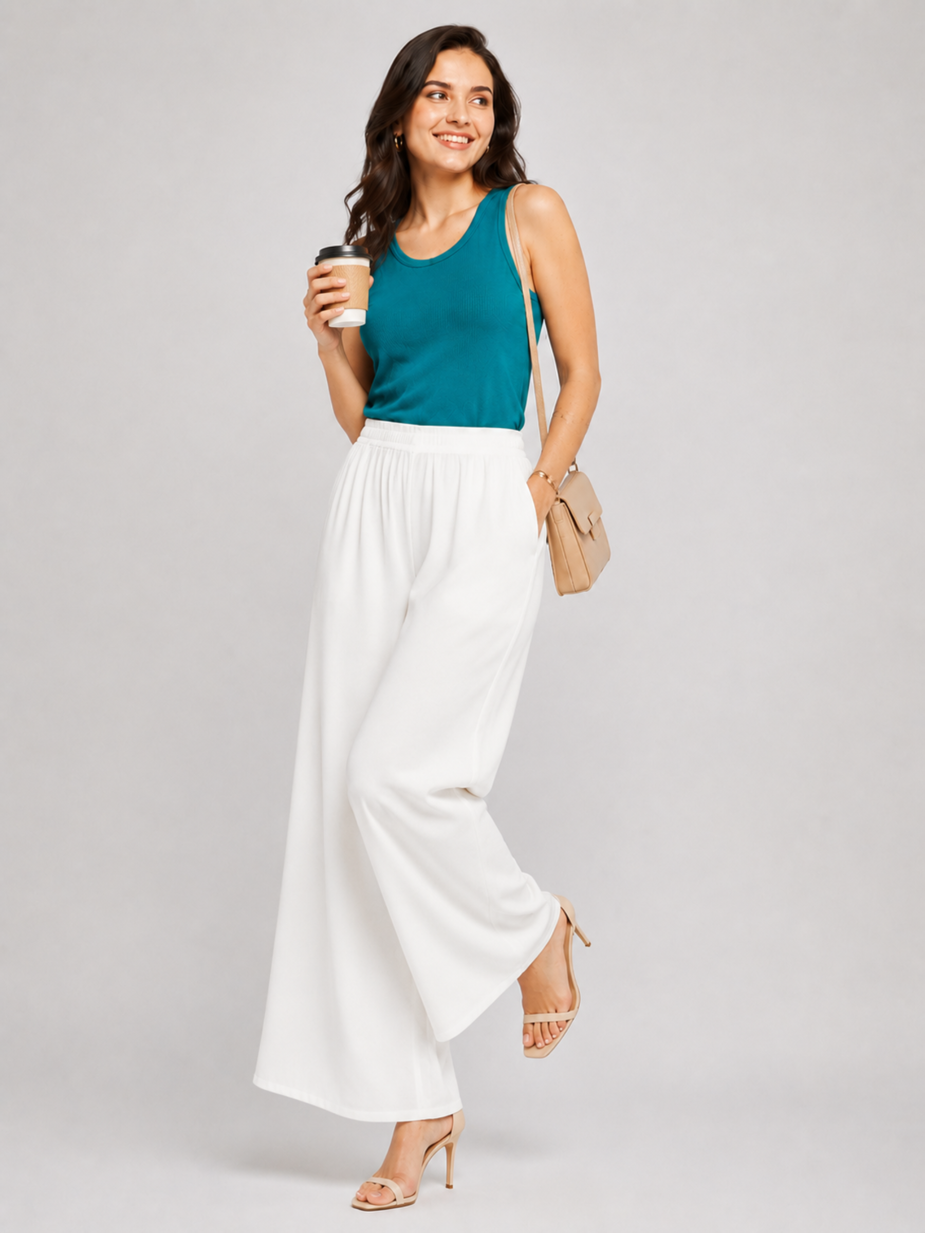 Stylish Women's Palazzo - White