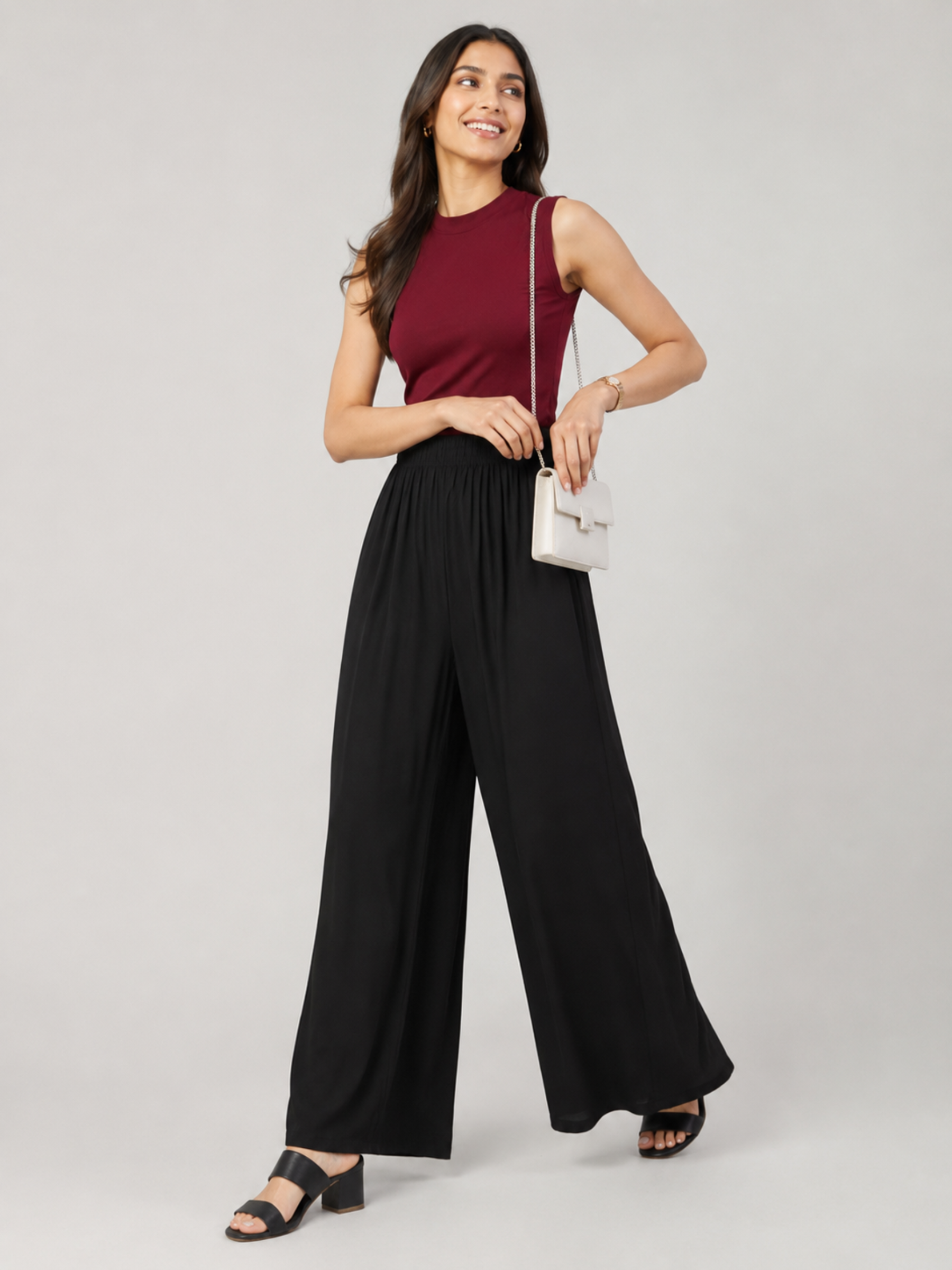 Stylish Women's Palazzo - Black