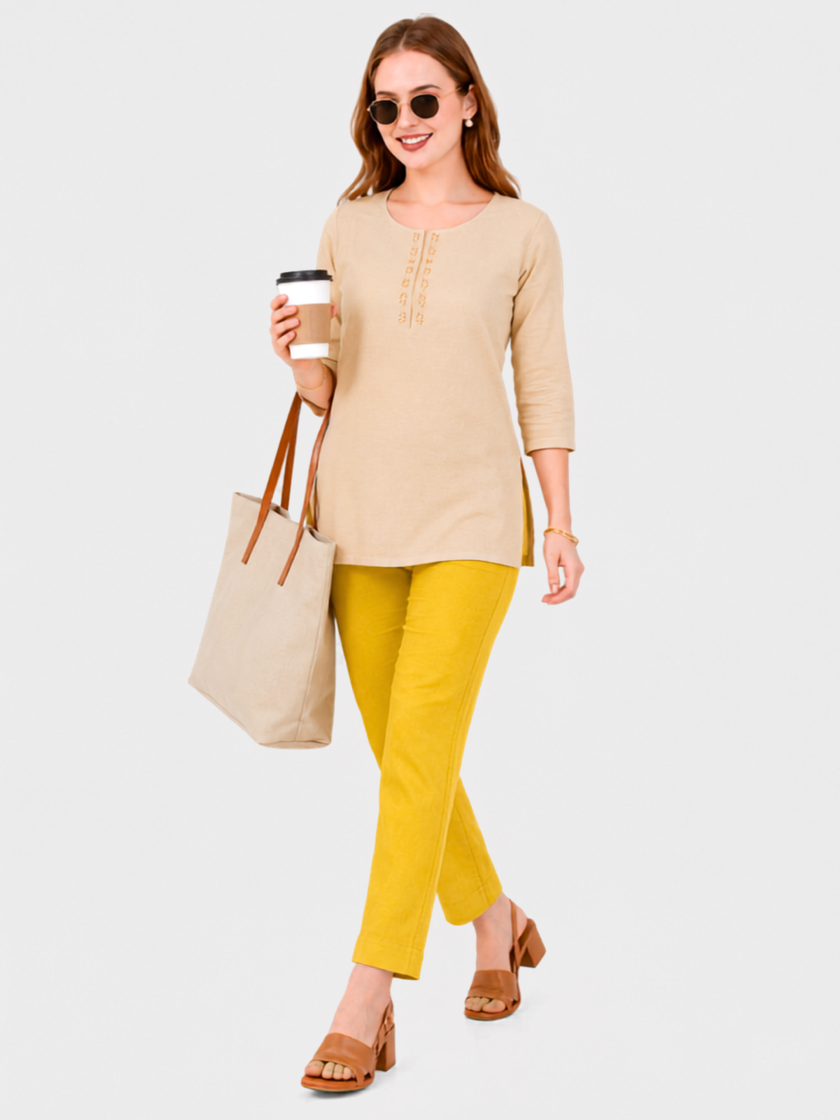 Stylish Women's Rayon Kurti Pants - Mustard