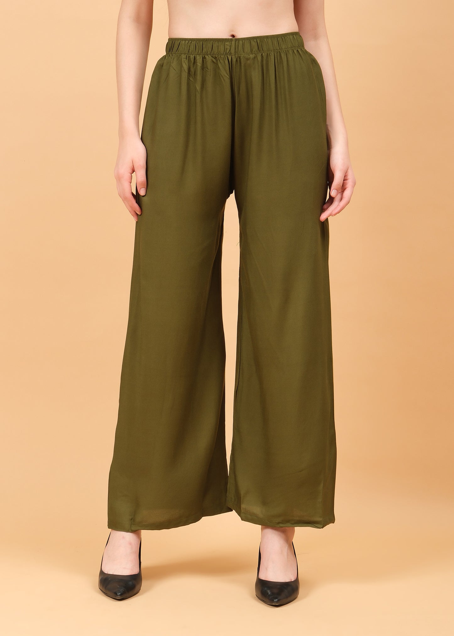 Stylish Women's Palazzo - Olive Green