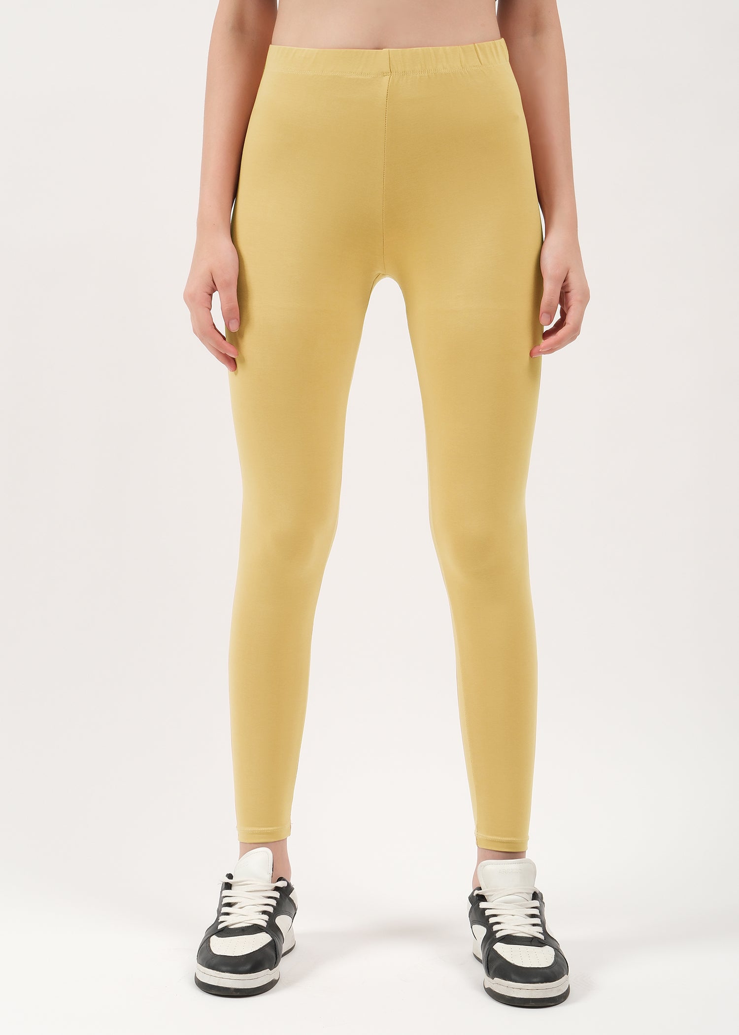 Women Ankle Length Leggings - Beige