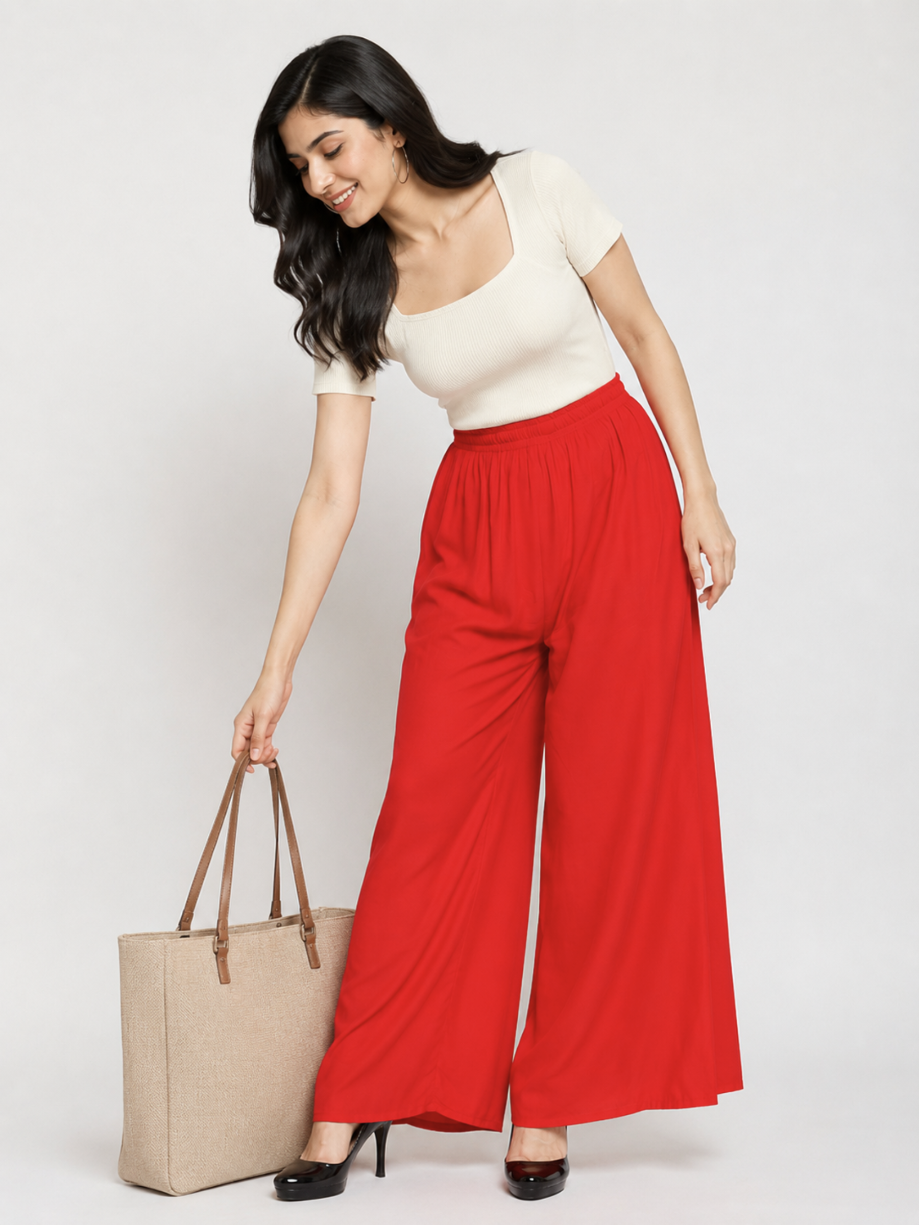 Stylish Women's Palazzo - Red